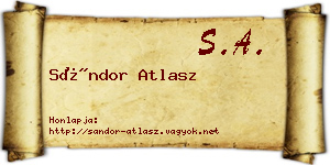 Sándor Atlasz névjegykártya